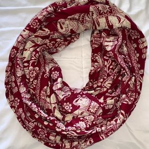 Red patterned scarf